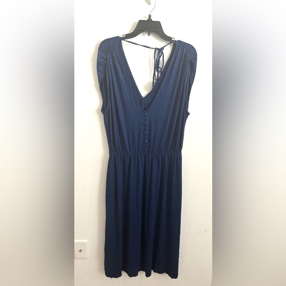 Modcloth Dress Womens XL  Jersey Short Sleeve Navy Minimalist coastal casual